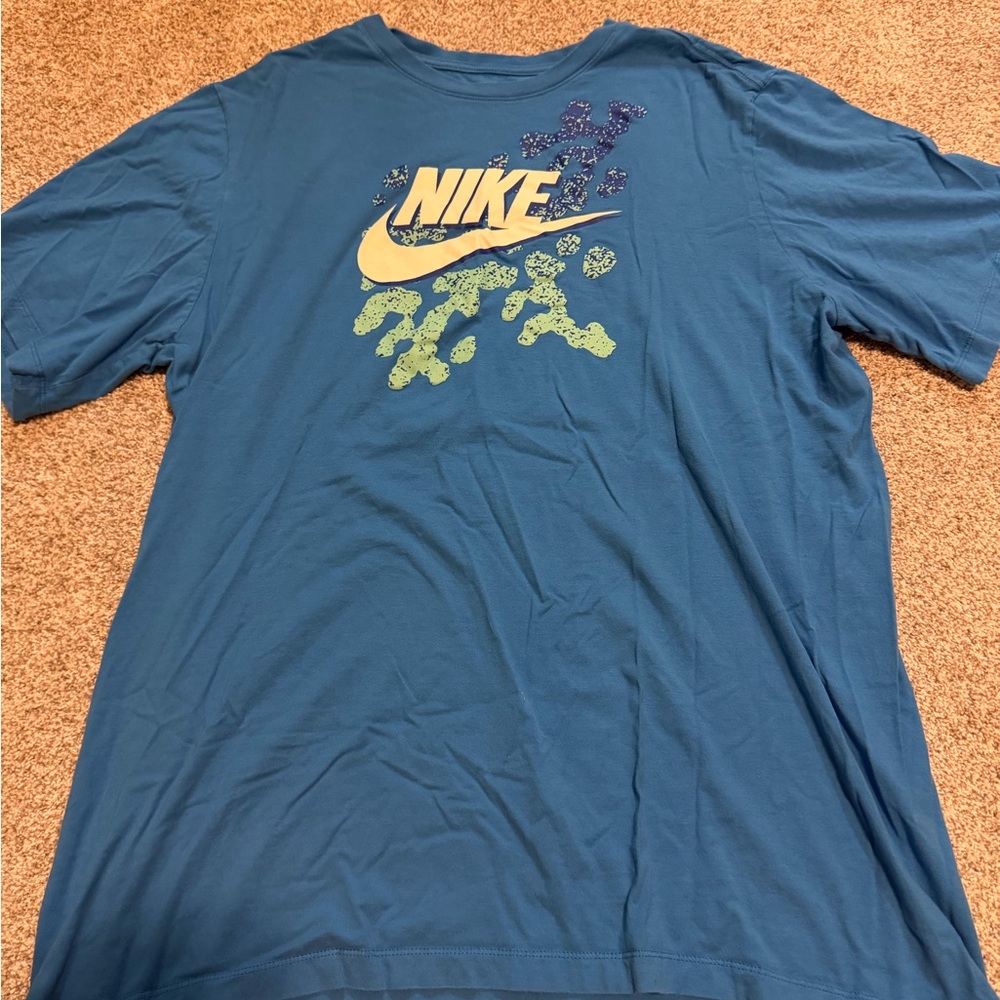 Nike Teal T-Shirt with Graphic Logo Size XLT